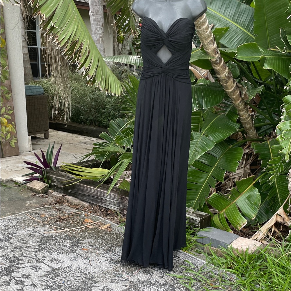 Vintage strapless corset,  pure silk full circle gown